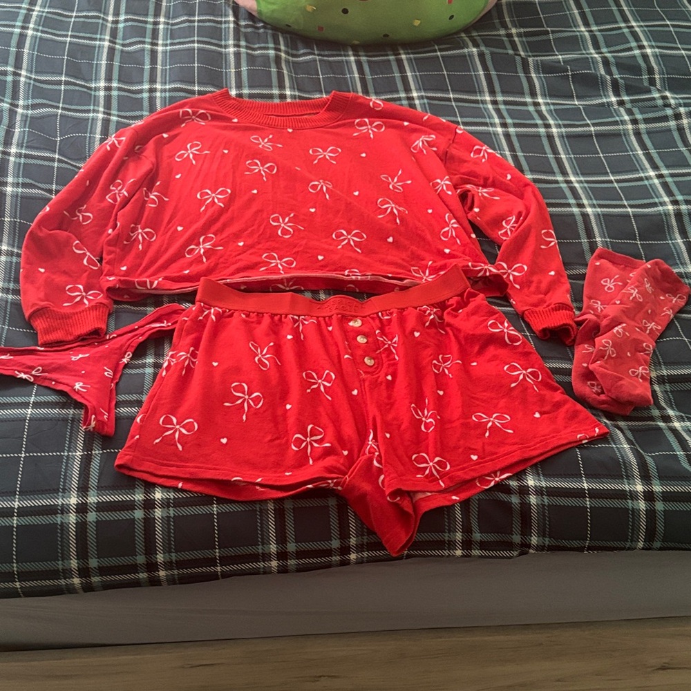 American Eagle Outfitters Red Lounge Set